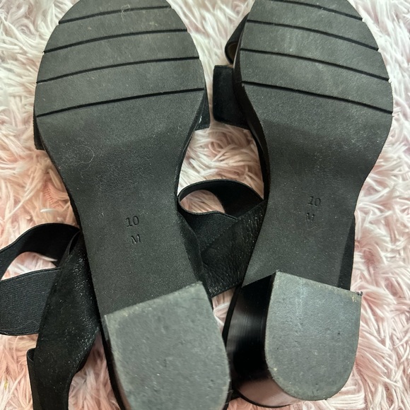 Amalfi by RANGONI Firenze Block Heel Slingback Sandal black Suede - Picture 6 of 9